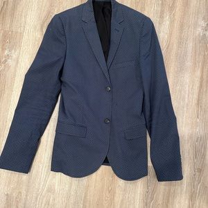 Topman polka dot navy full suit